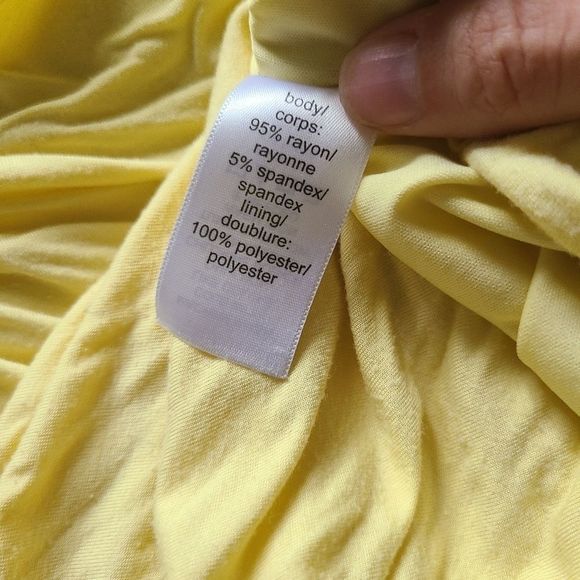 🌹 2/$15 Maurices Ruched Pastel Yellow Blouse Slee - Picture 4 of 13